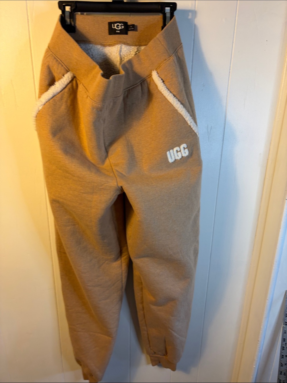 UGG Daylin Bonded Fleece Jogger Sweatpants Chestnut Tan Size M